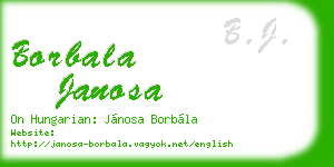 borbala janosa business card